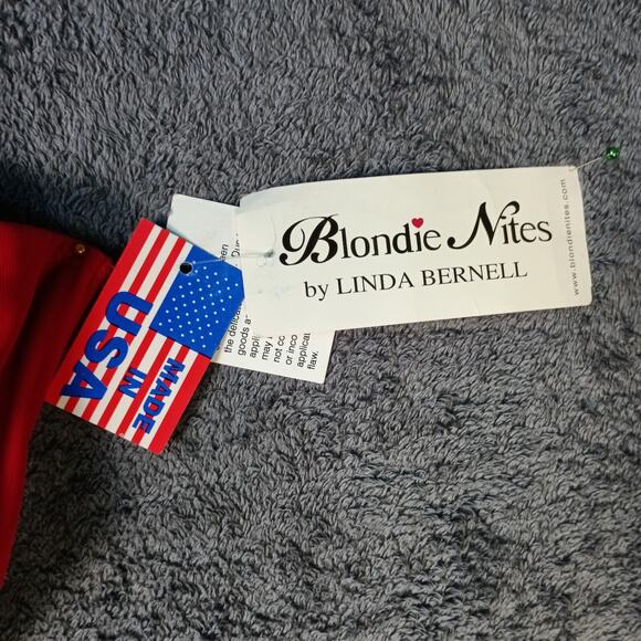 Red Halter Formal Gown Blondie Nites by Linda Bernell Size 13 Prom HOCO - Picture 14 of 16